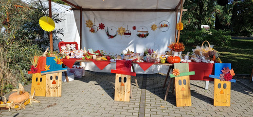 Bunte Herbstdekoration im Angebot