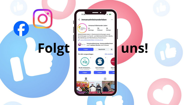 Immanuel Miteinander Leben ist auf Instagram und Facebook zu finden Immanuel Miteinander Leben ist auf Instagram und Facebook zu finden